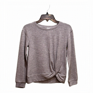 Melrose And Market Front Twist Gray Sweater Size L